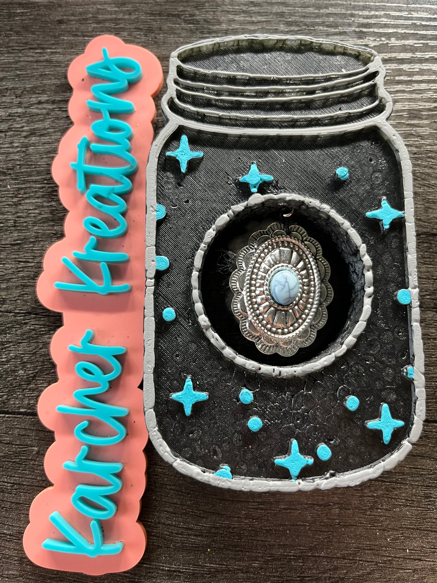 Mason Jar with Cut Out Mold