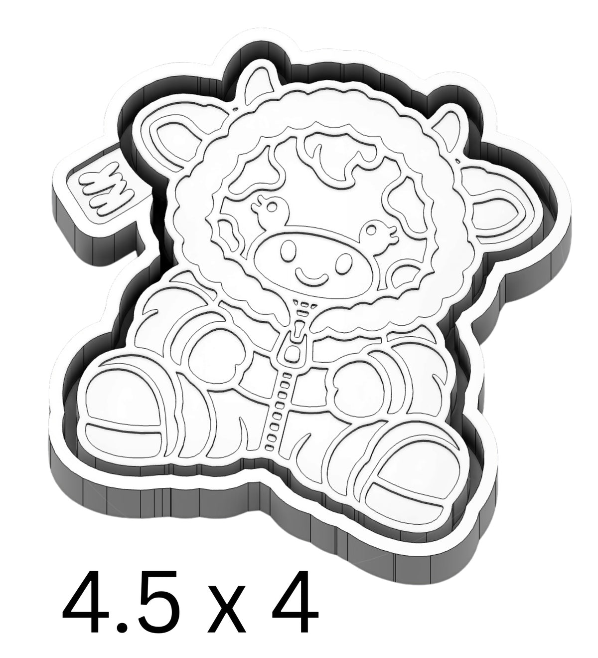 Cow in Snowsuit Mold