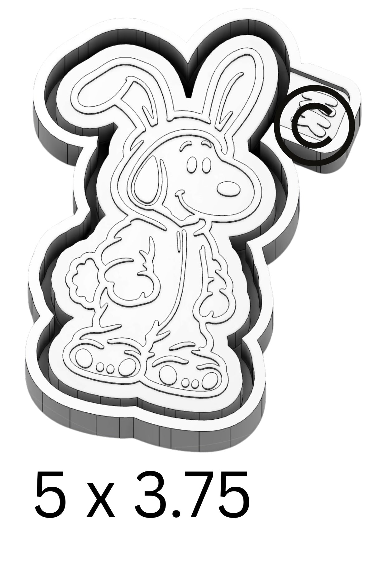 Snoopy In Bunny Suit Mold