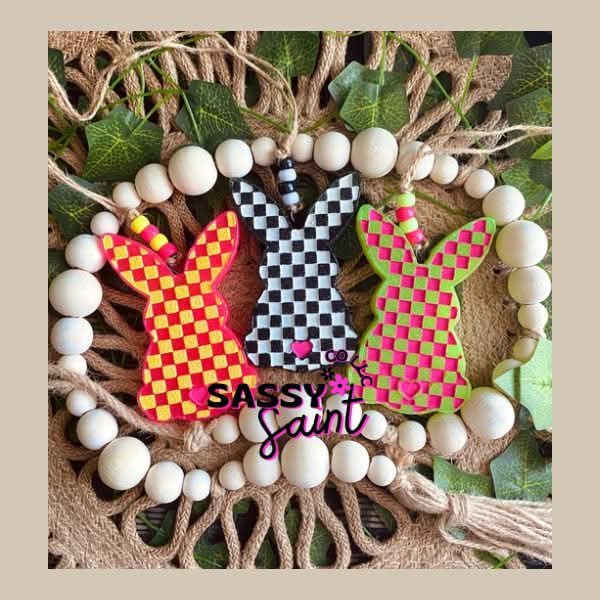 Bunny Checkered Print Mold