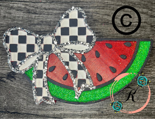 Watermelon with Checkered Bow Mold