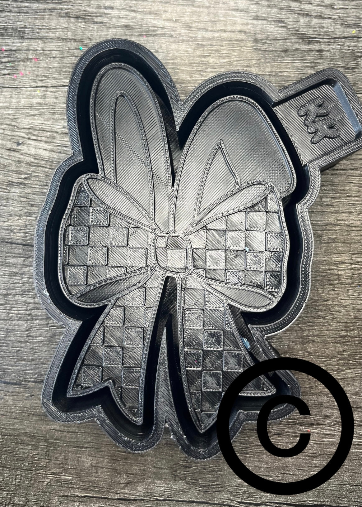 Bunny Ears with Checkered Bow Mold