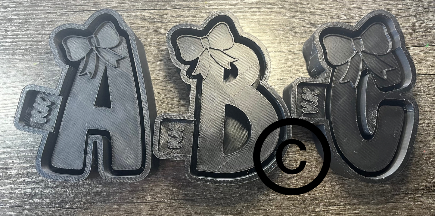 Entire A-Z Bow Alphabet Molds