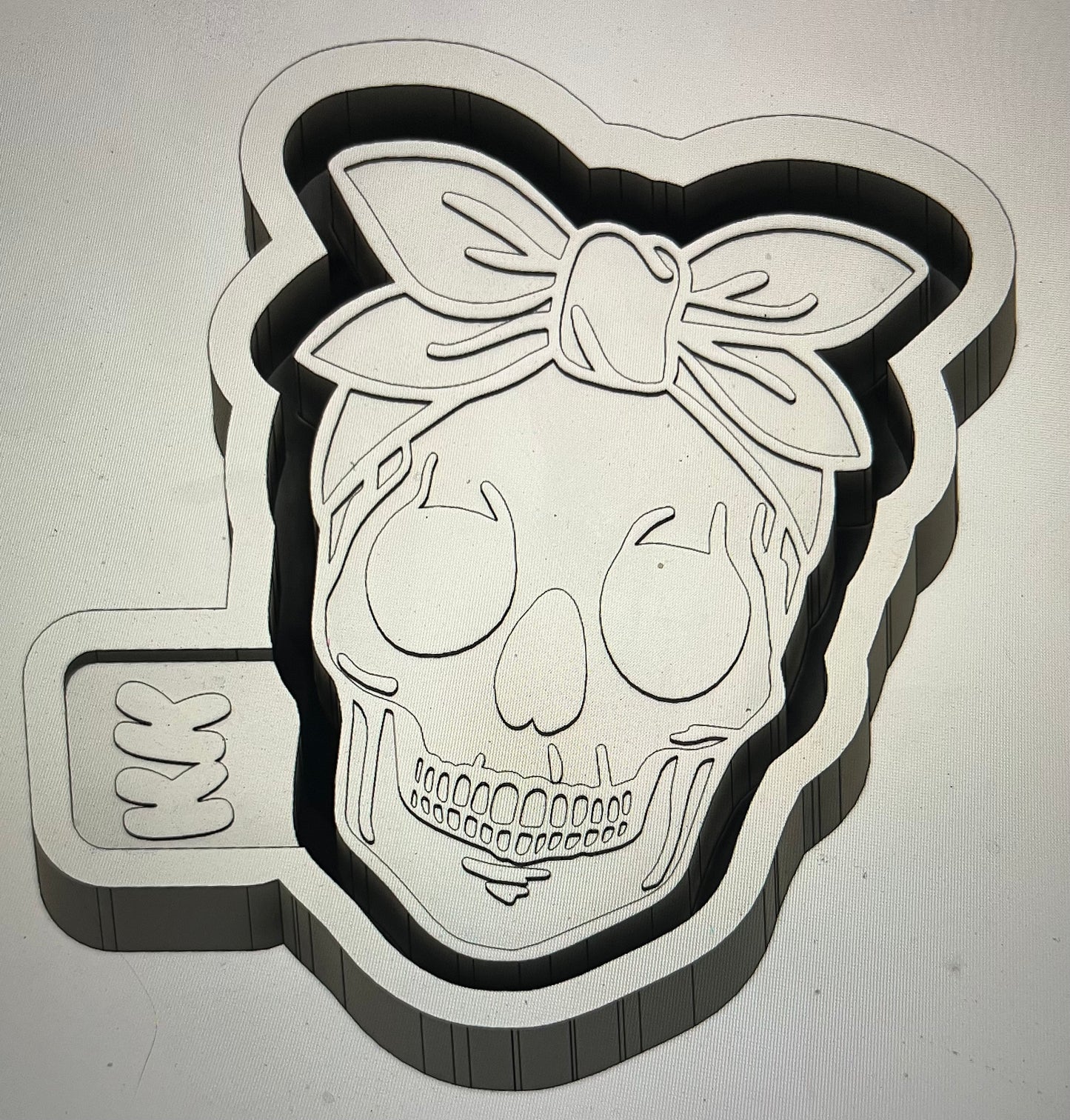 Skull with Head Wrap Bow Mold
