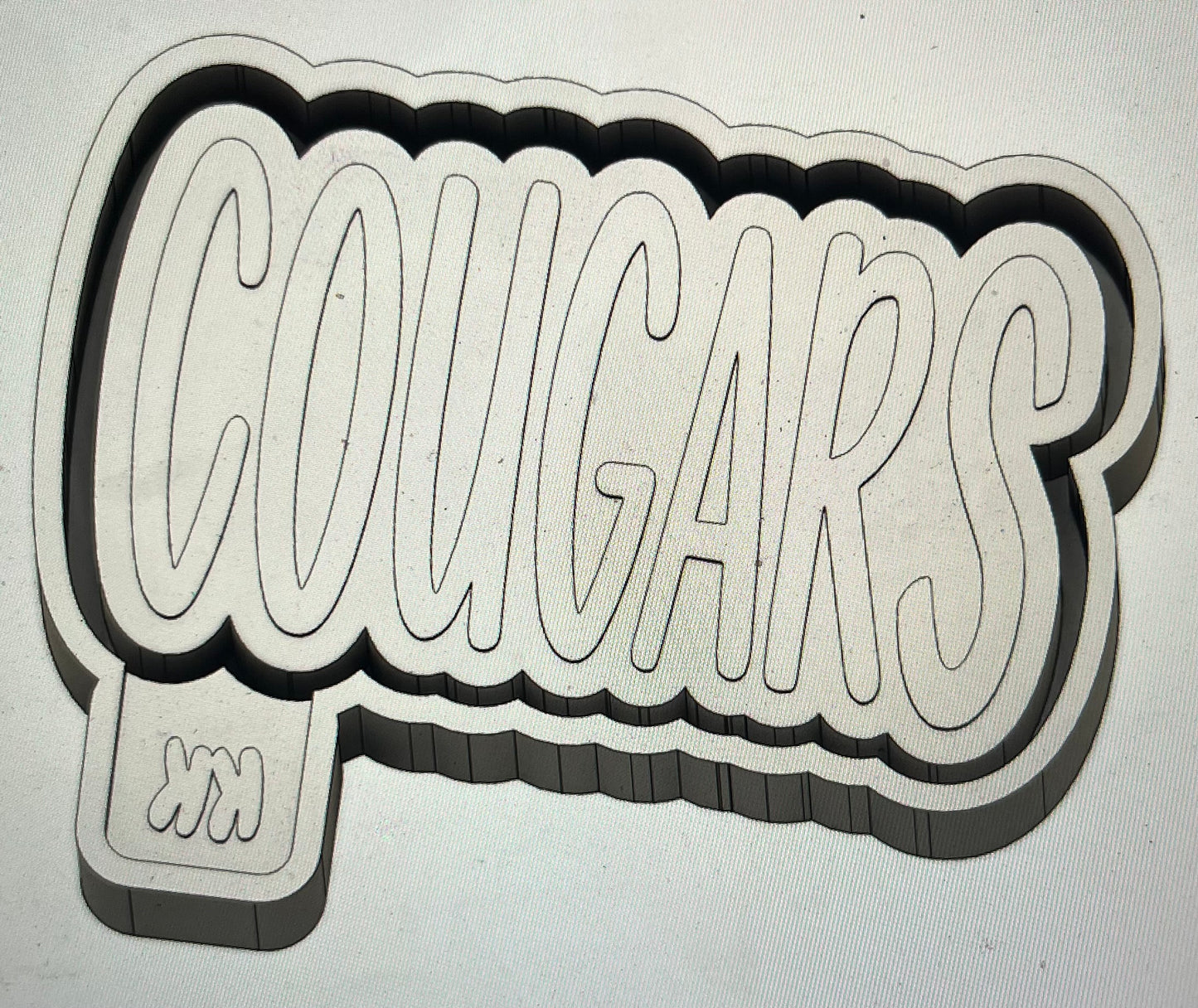 Cougars (preppy script) Mold