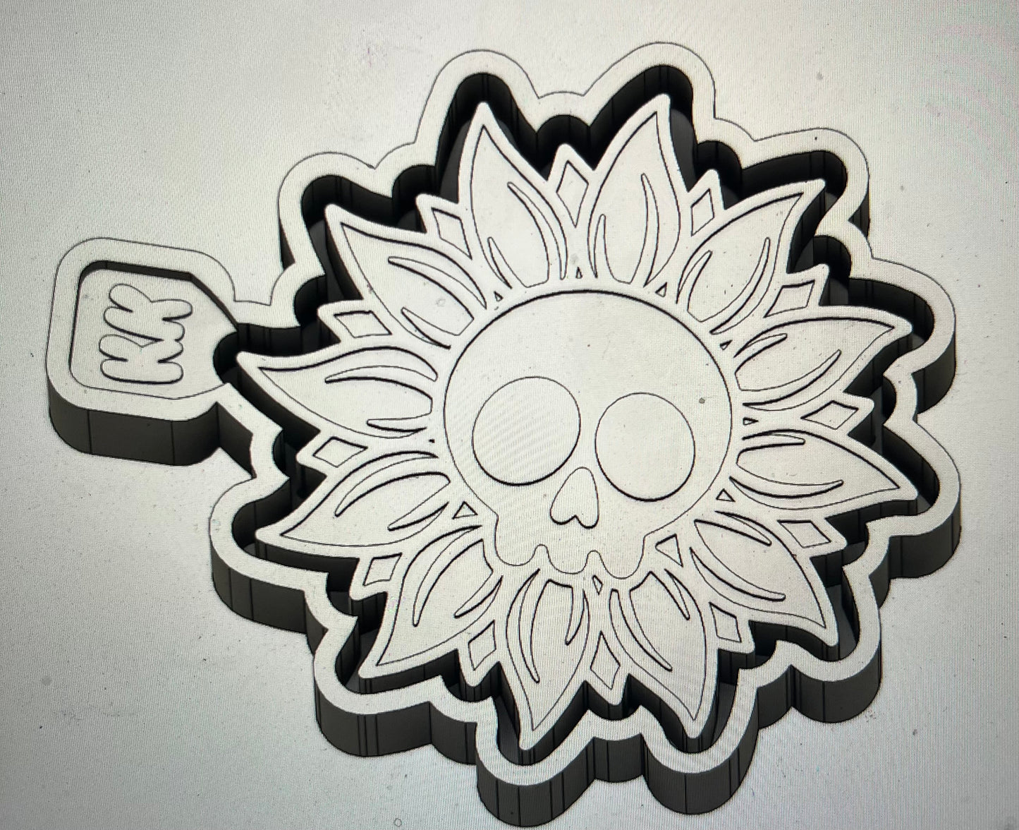 Sunflower Skull Mold