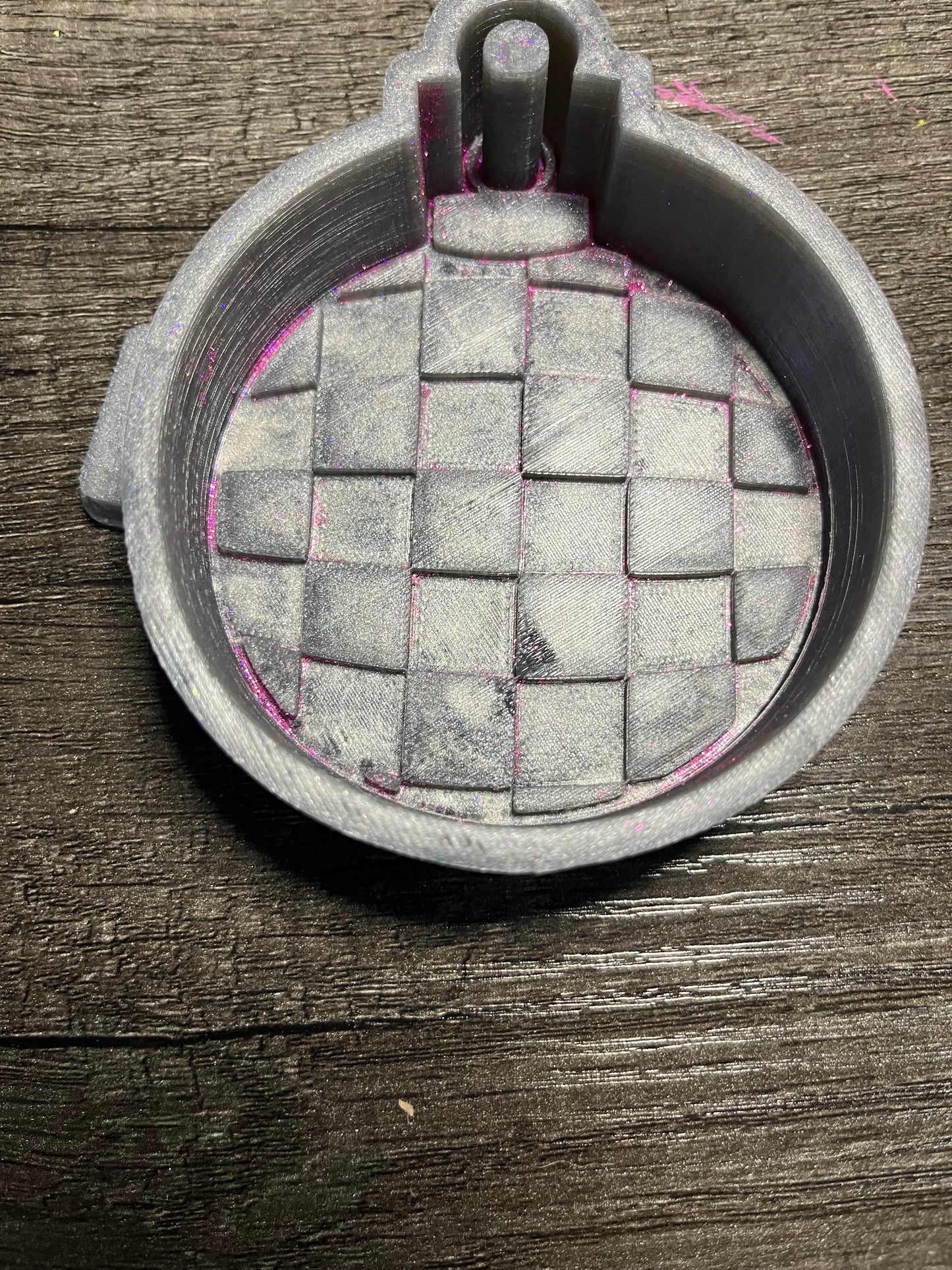 Checkered Print Ornament Destash