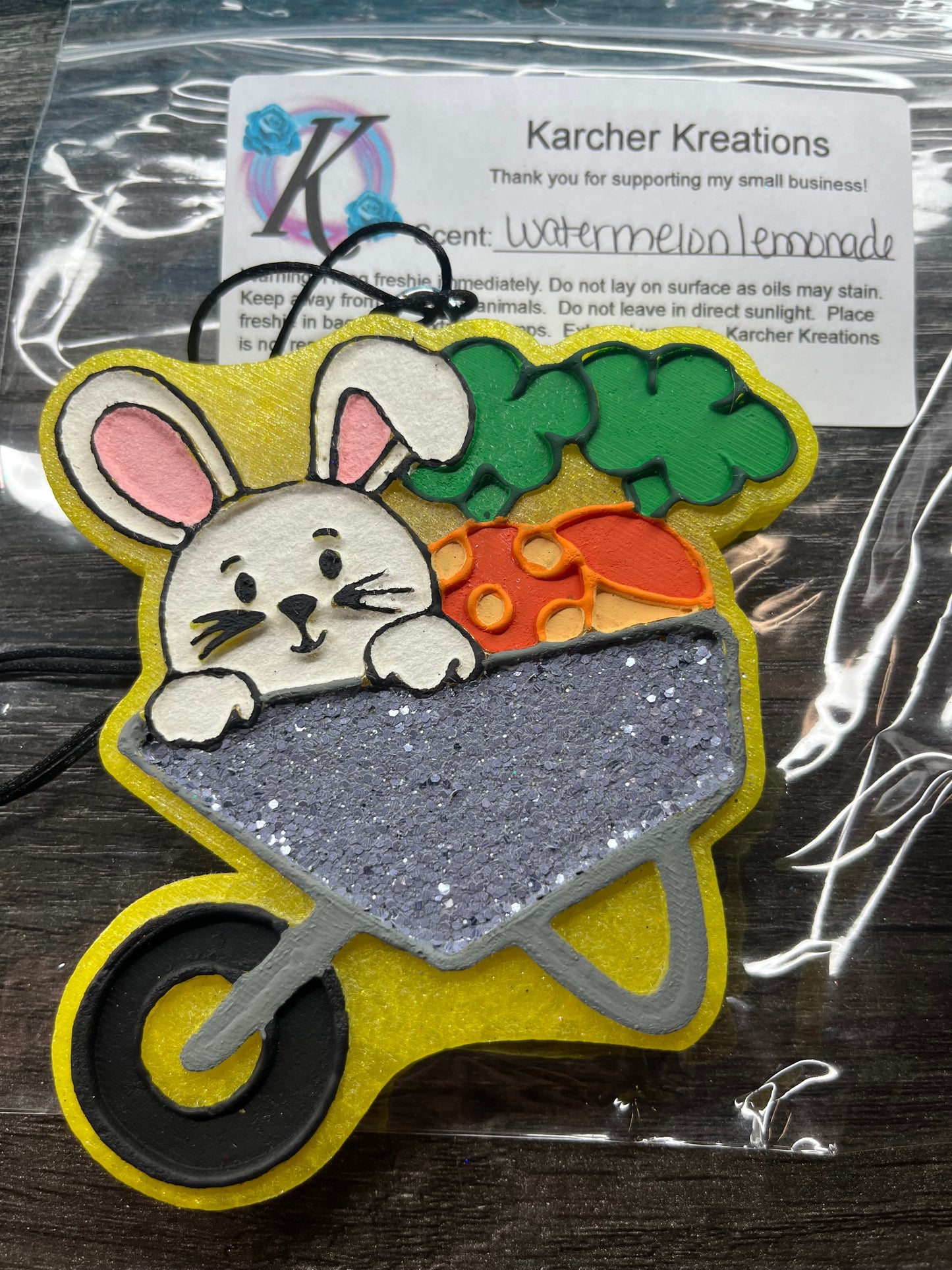 Bunny in Wheelbarrow…watermelon lemonade