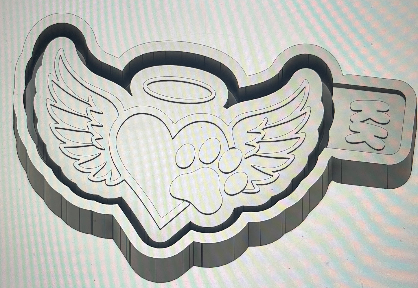 Paw Print with Wings Mold