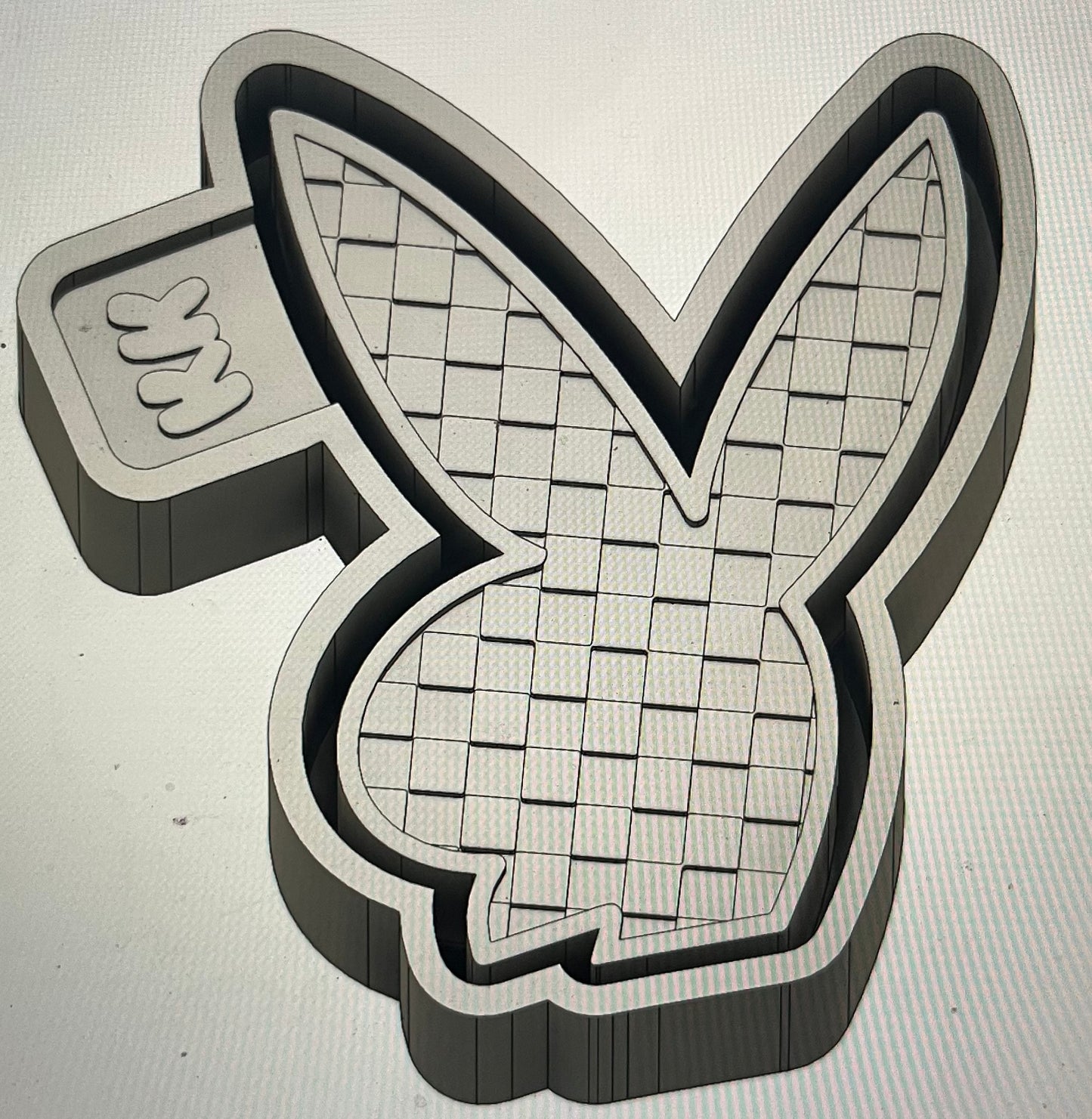 Checkered Print PB Bunny Mold