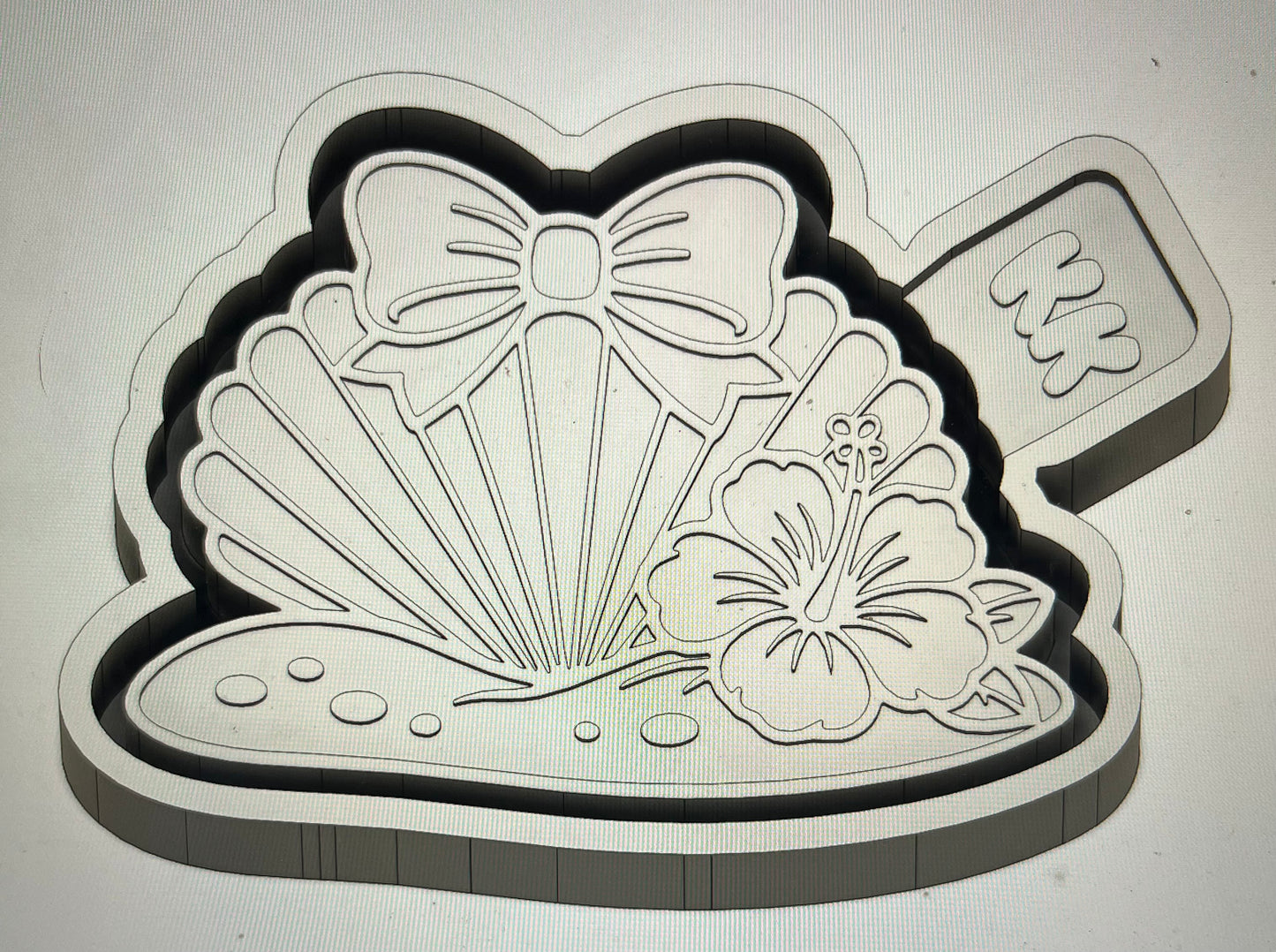 Seashell with bow Mold