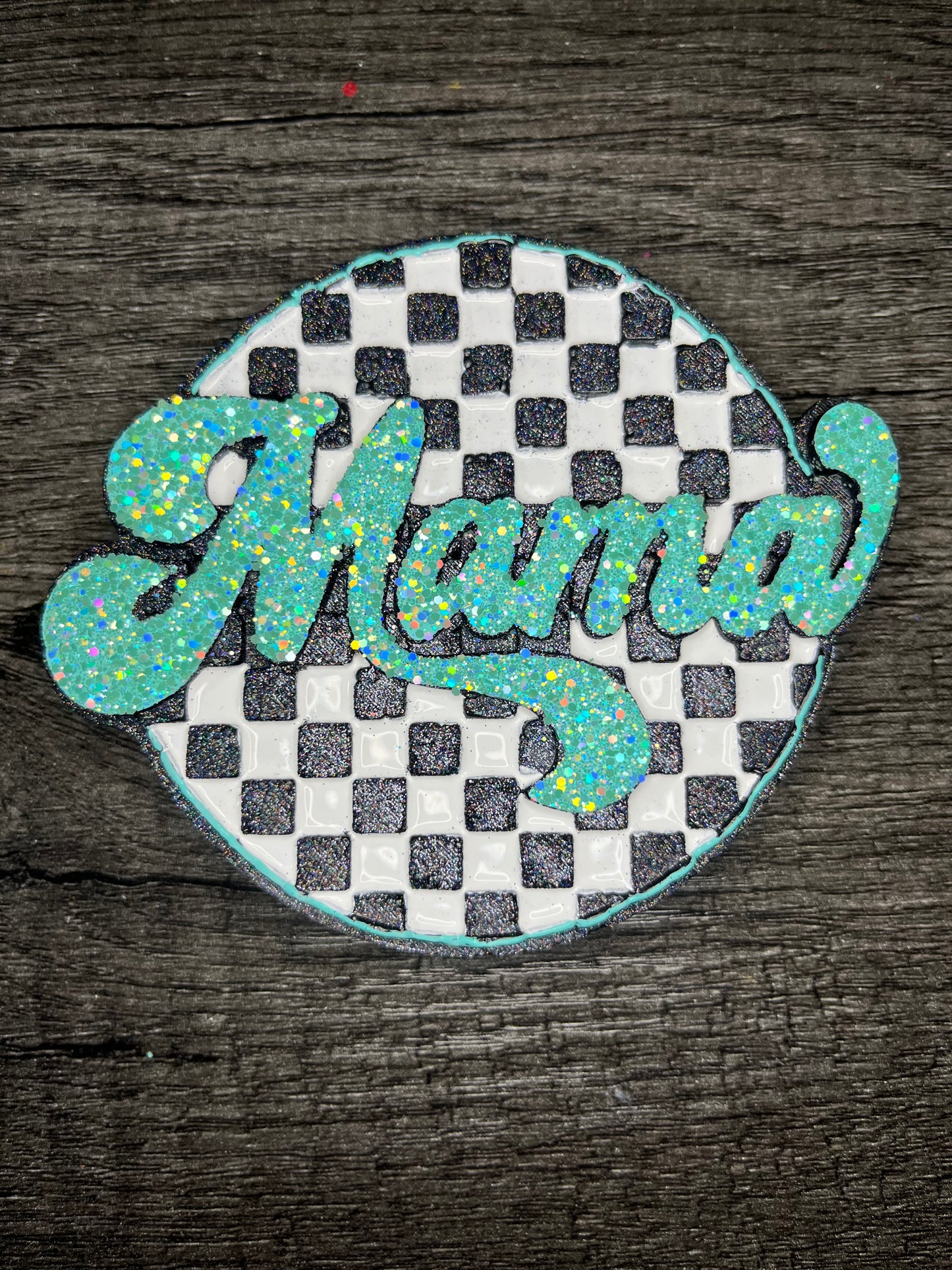 Round MaMa Checkered Print Freshie