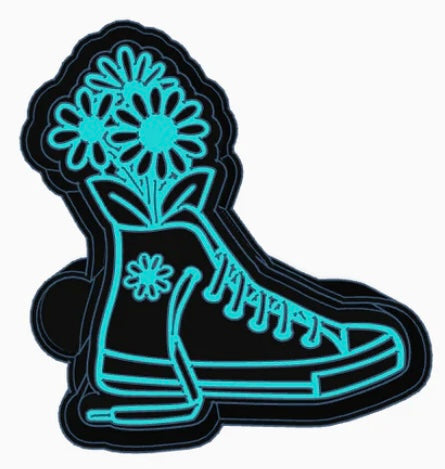 High Top with Flowers Mold
