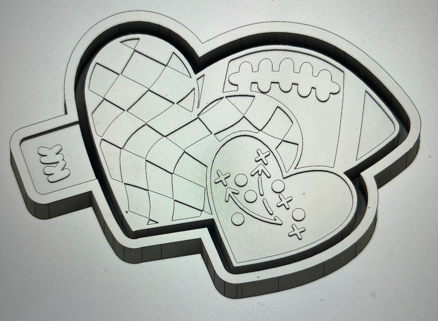 Football and Hearts Mold