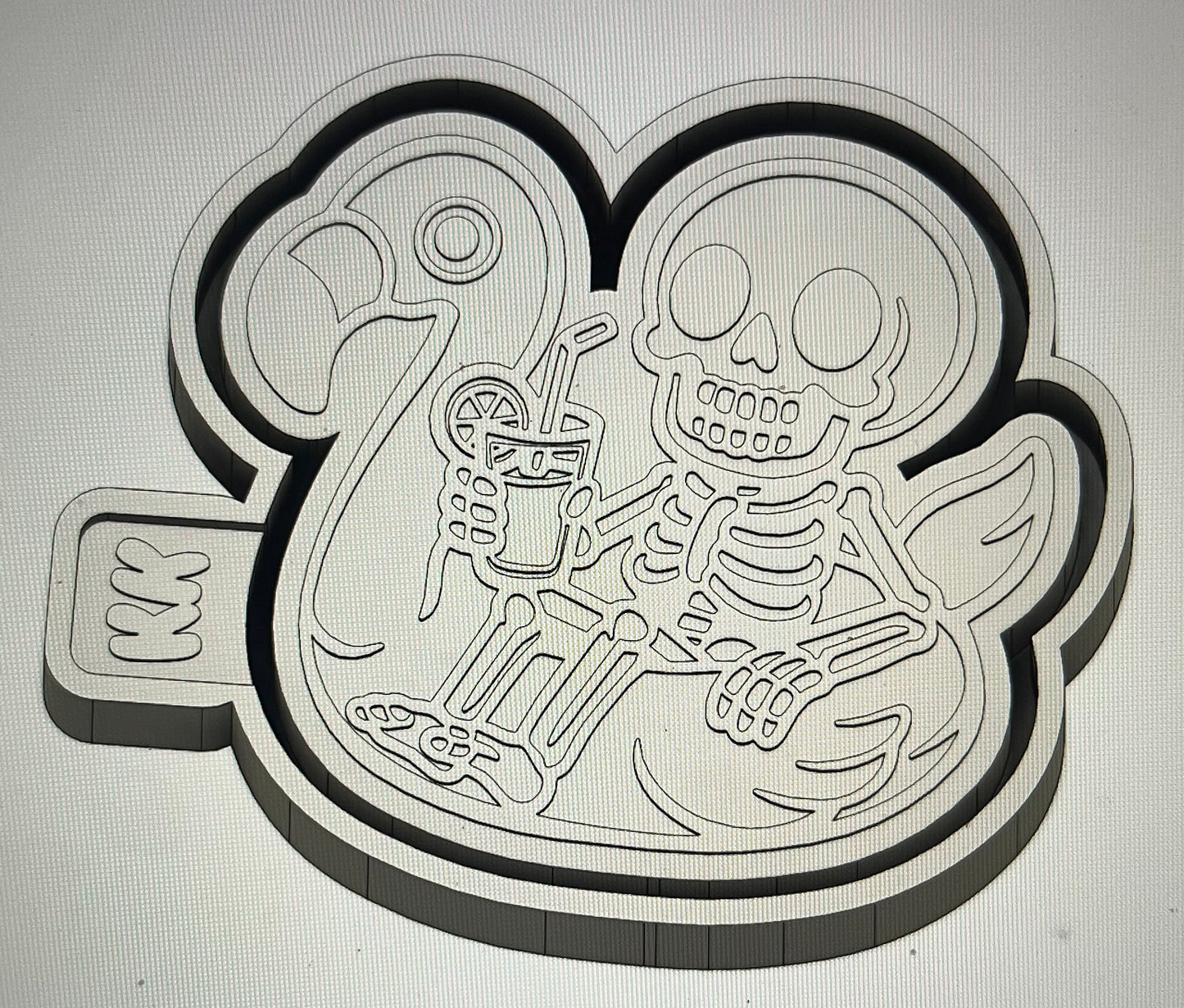 Flamingo Skeleton Float Mold