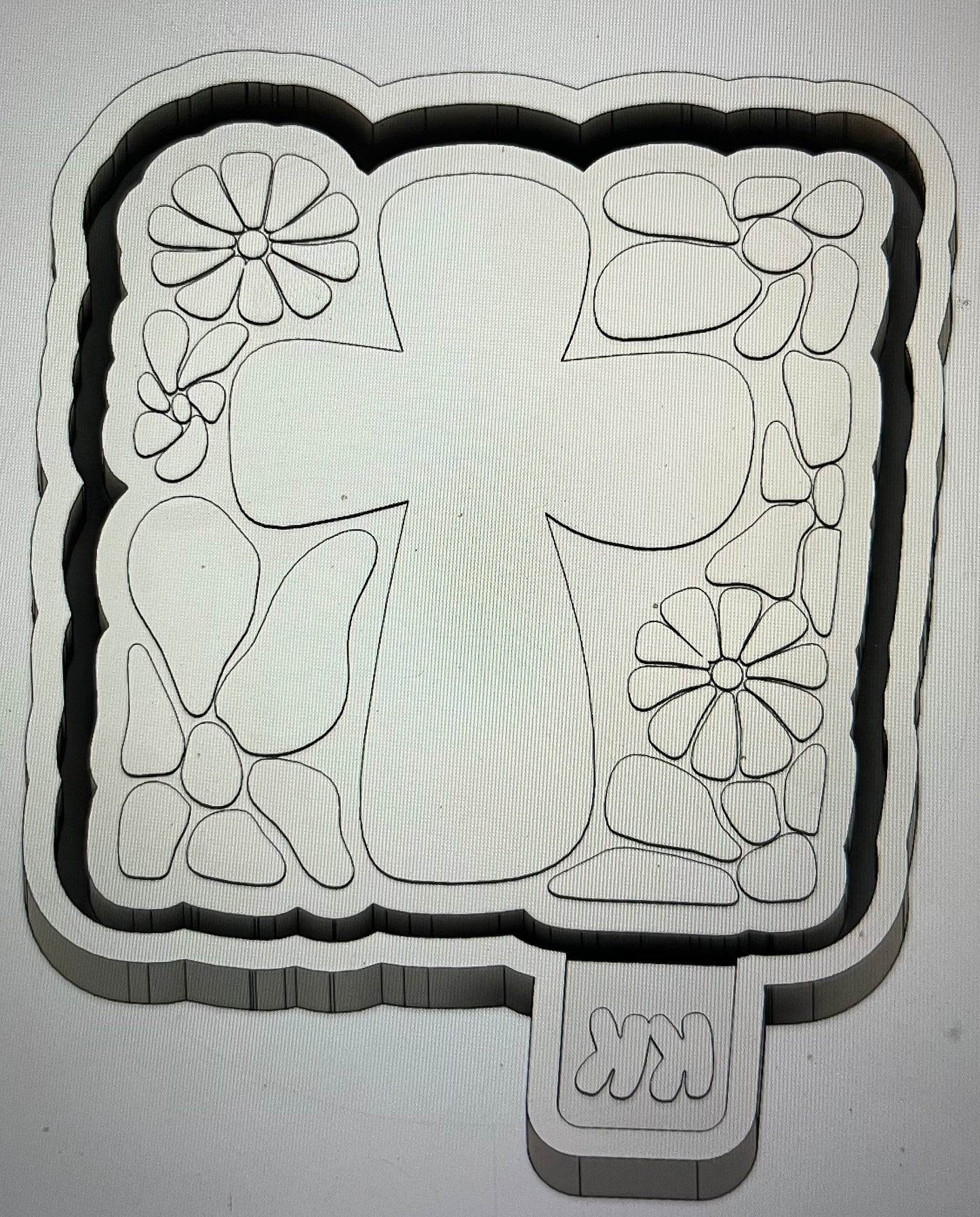 Cross With Flowers Mold