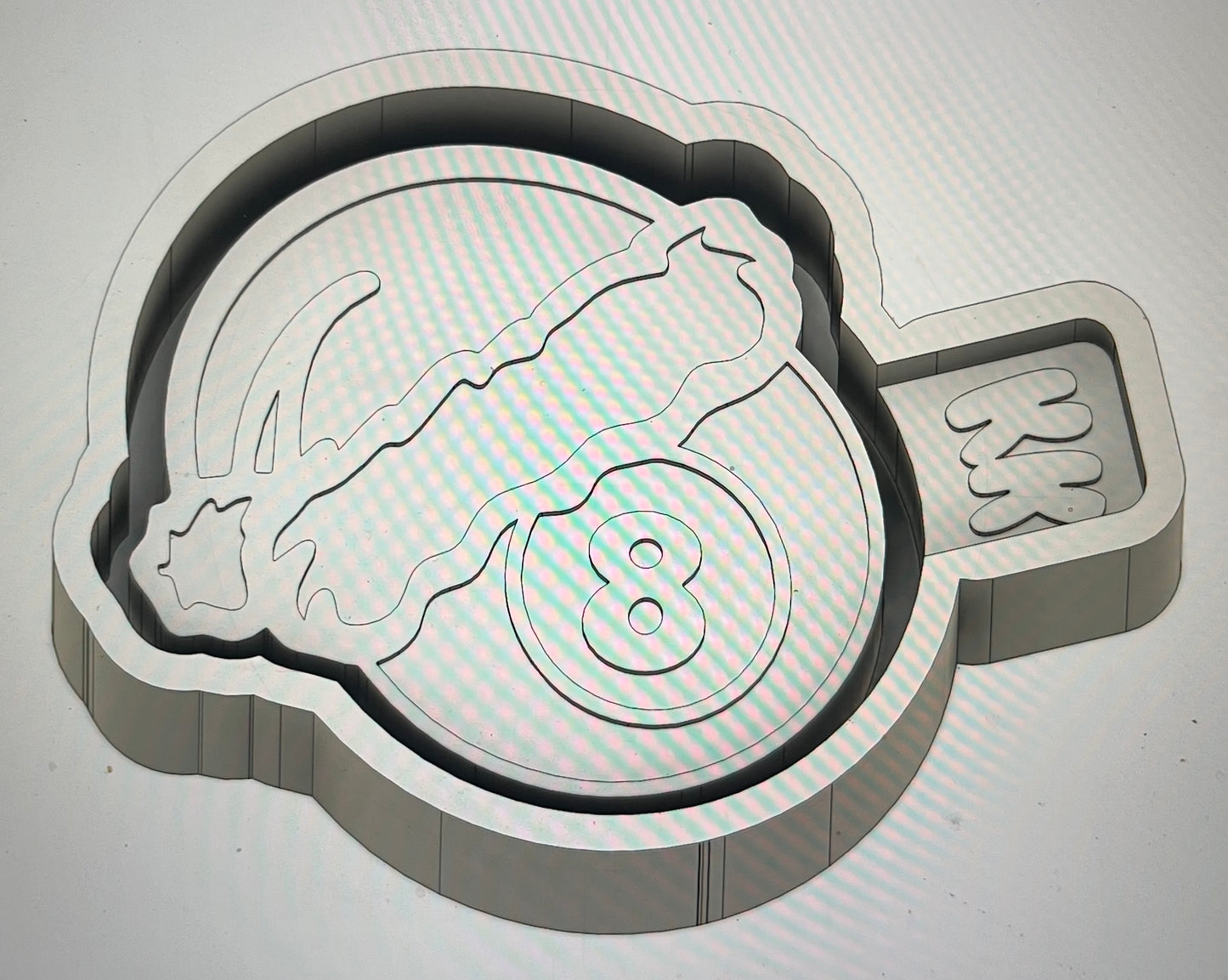 8 Ball with Santa Hat Mold