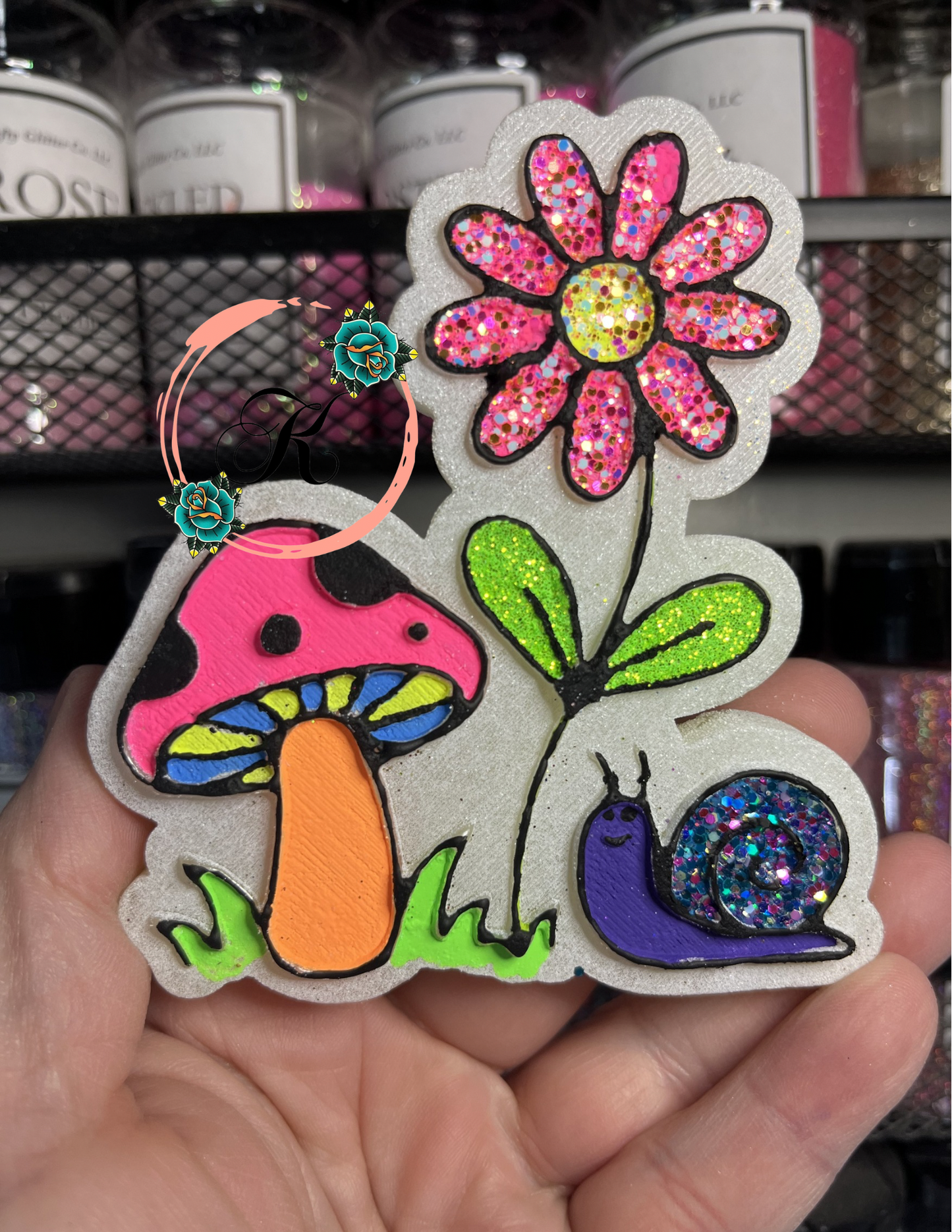 Mushrooms and Snail Freshie