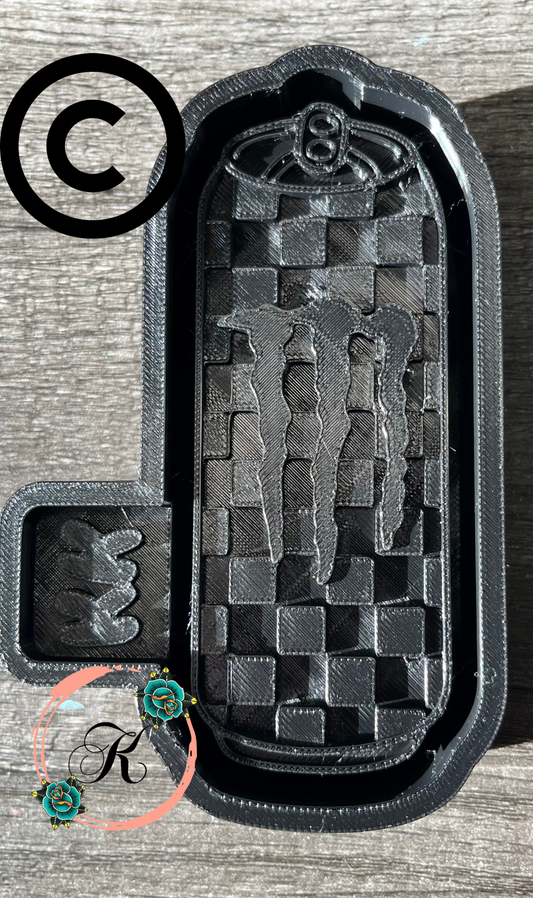 M Checkered Print Can Mold