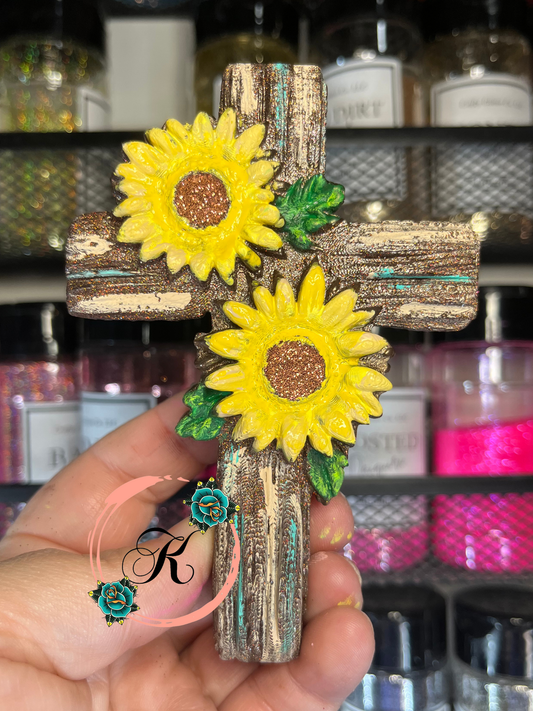 Sunflower Cross Freshie