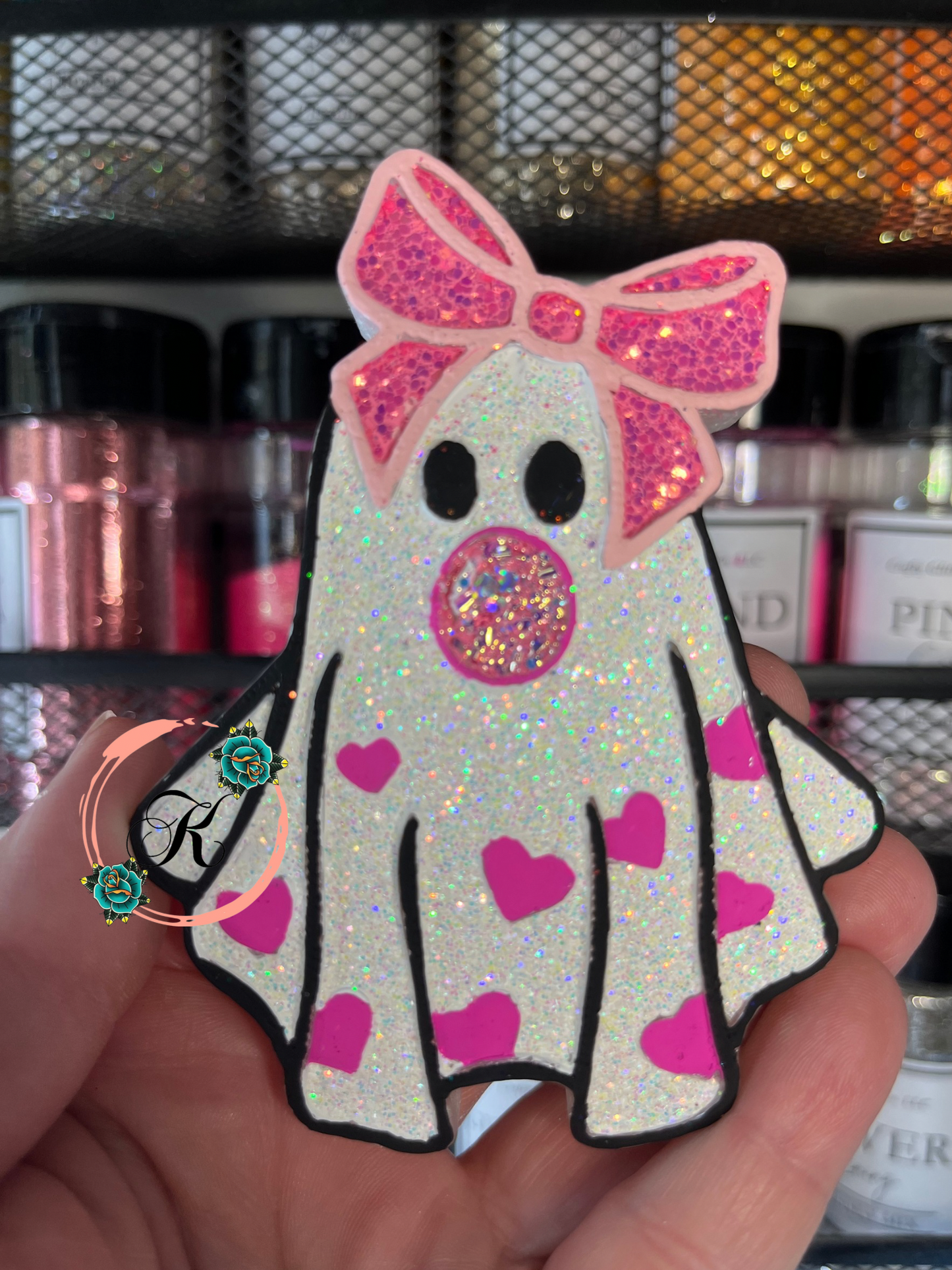Ghost with Hearts Freshie