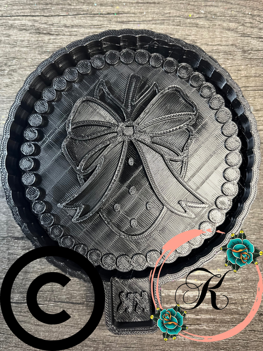Jeweled Round Strawberry with Bow  Mold