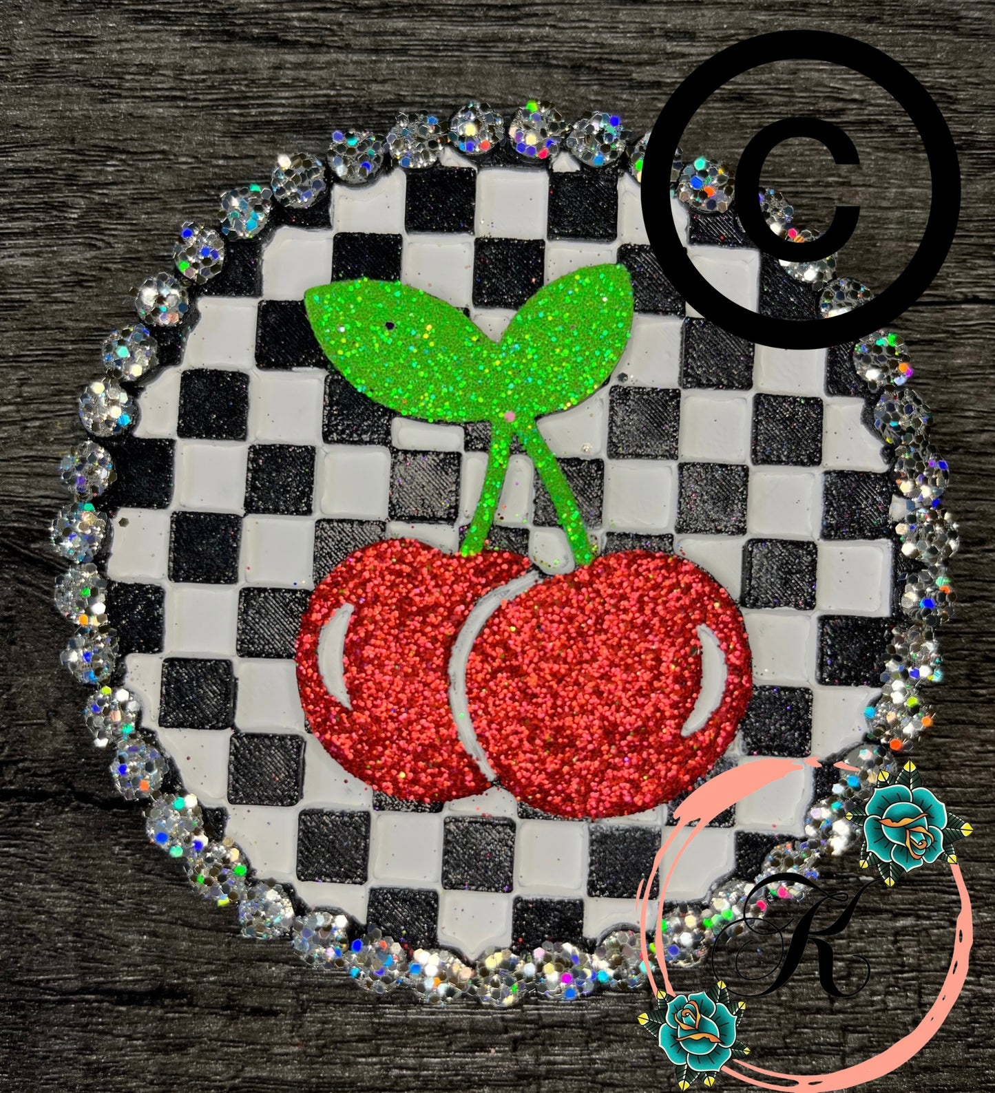 Checkered Cherry Round Mold