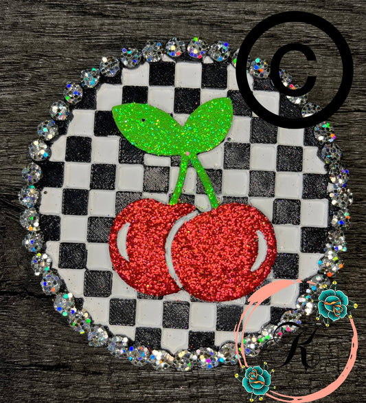 Checkered Cherry Round Mold