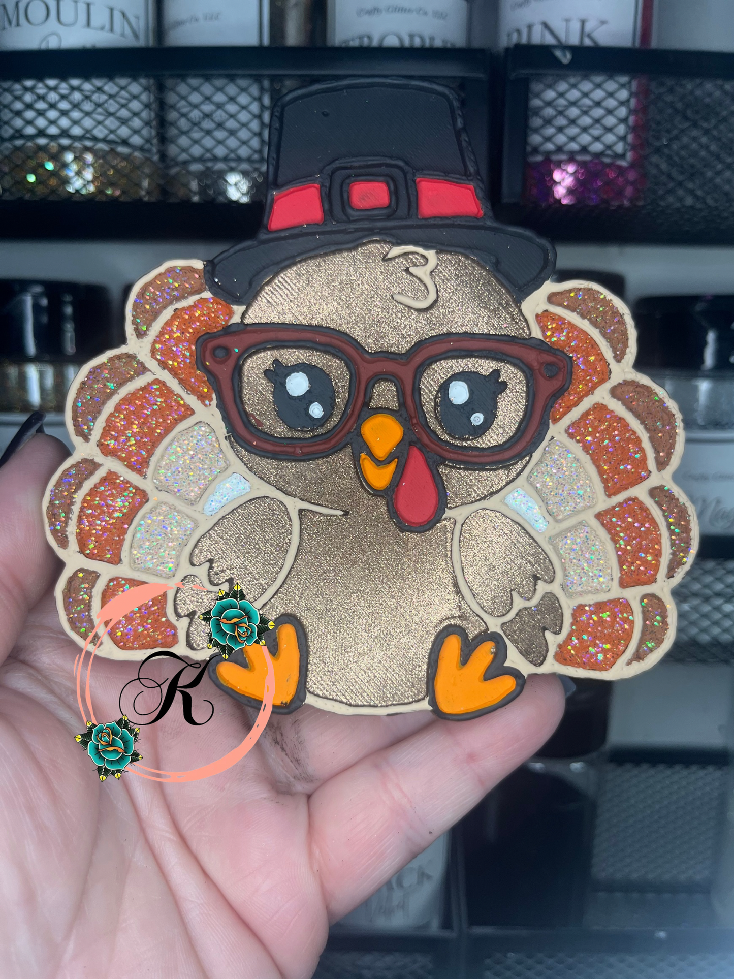 Turkey with Glasses Freshie