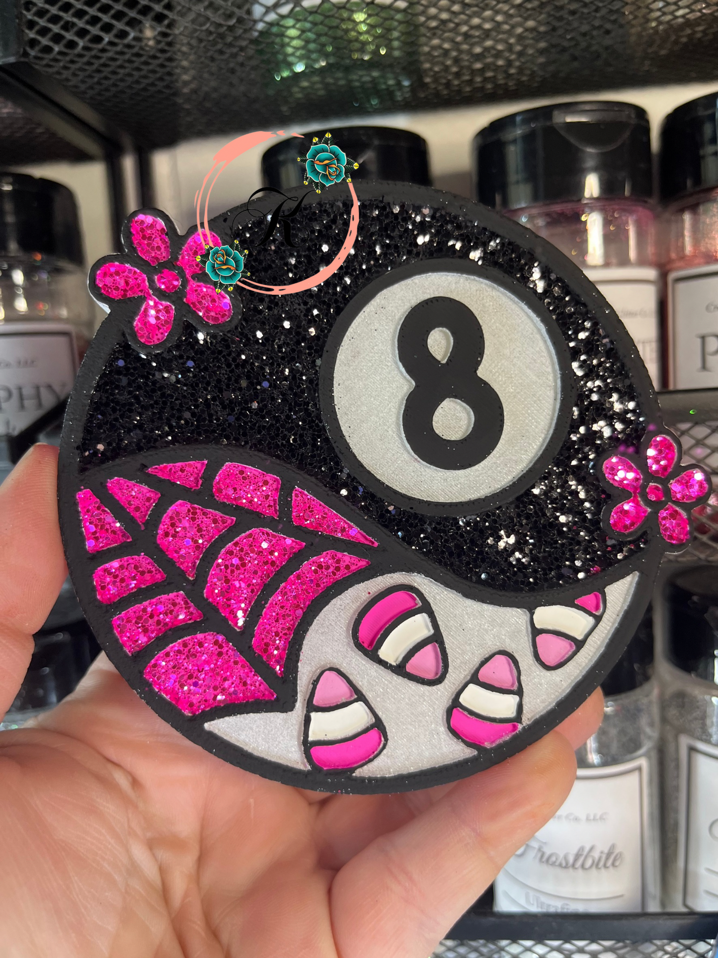 8 Ball with Candy Corn Freshie