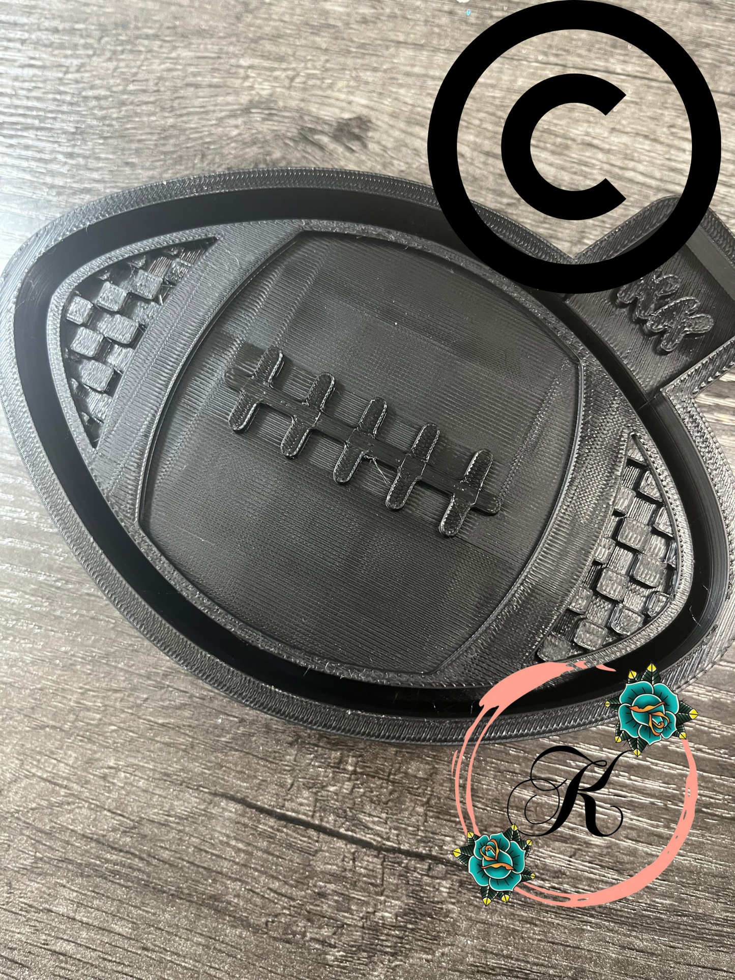 Checkered Print Football Mold