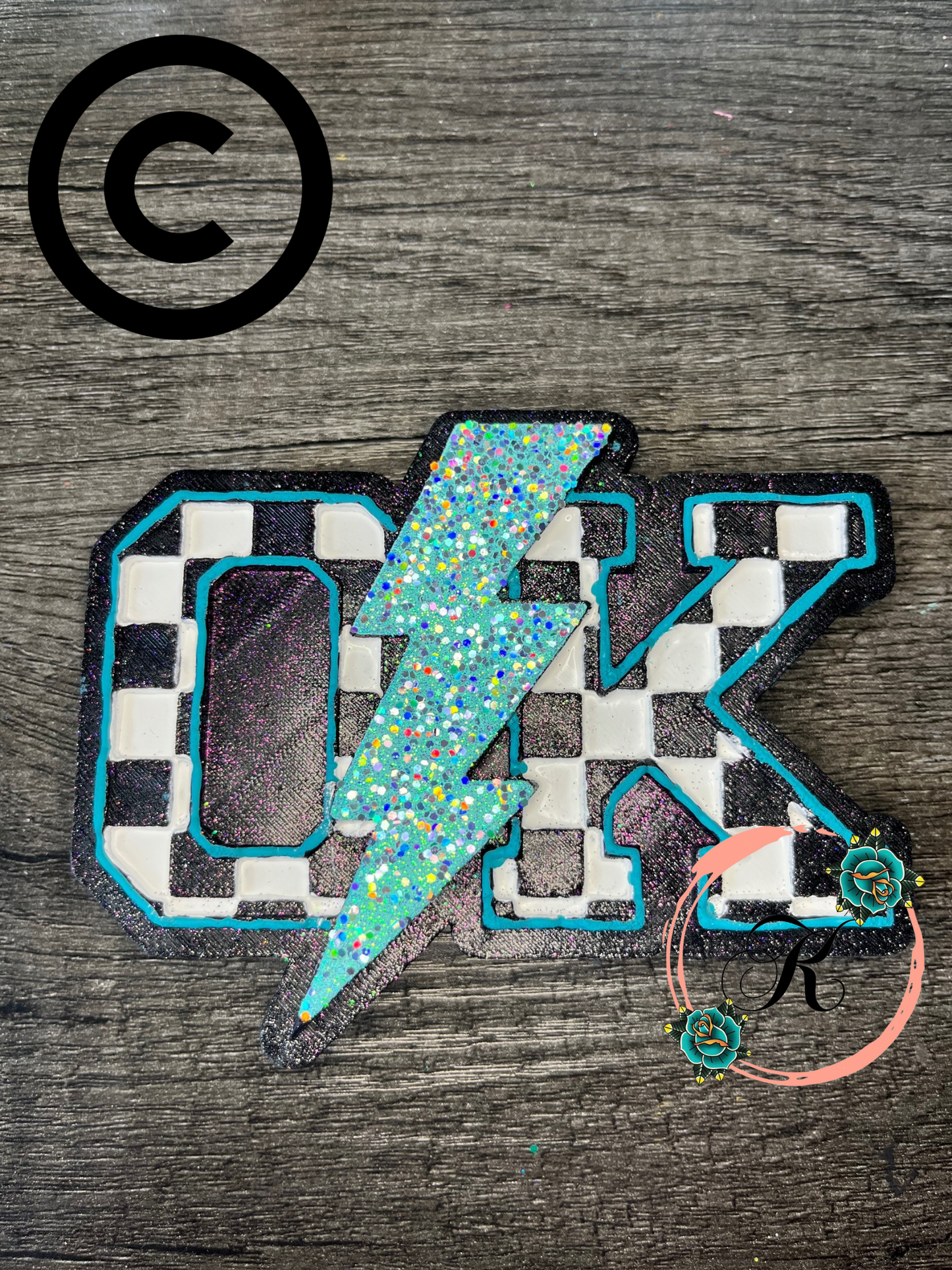 Checkered Print OK with Bolt Freshie