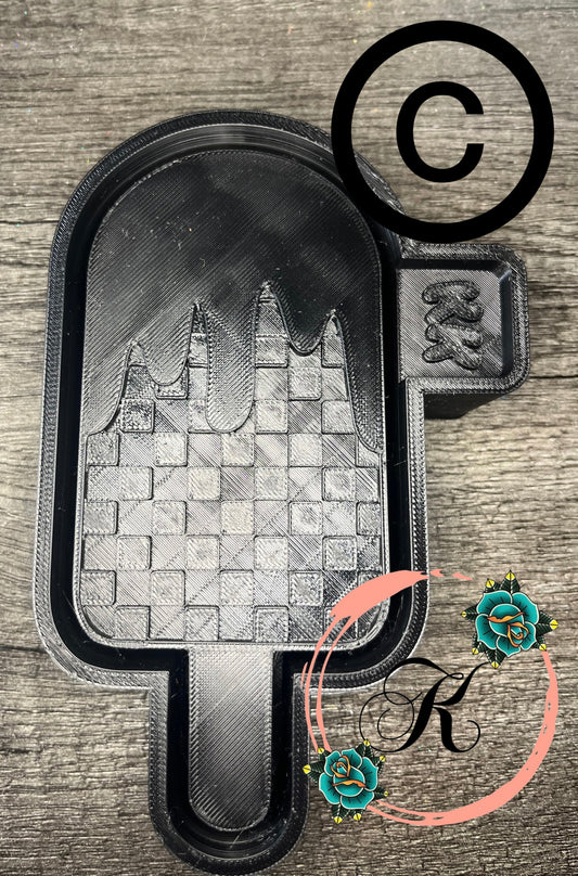Drippy Checkered Popsicle Mold