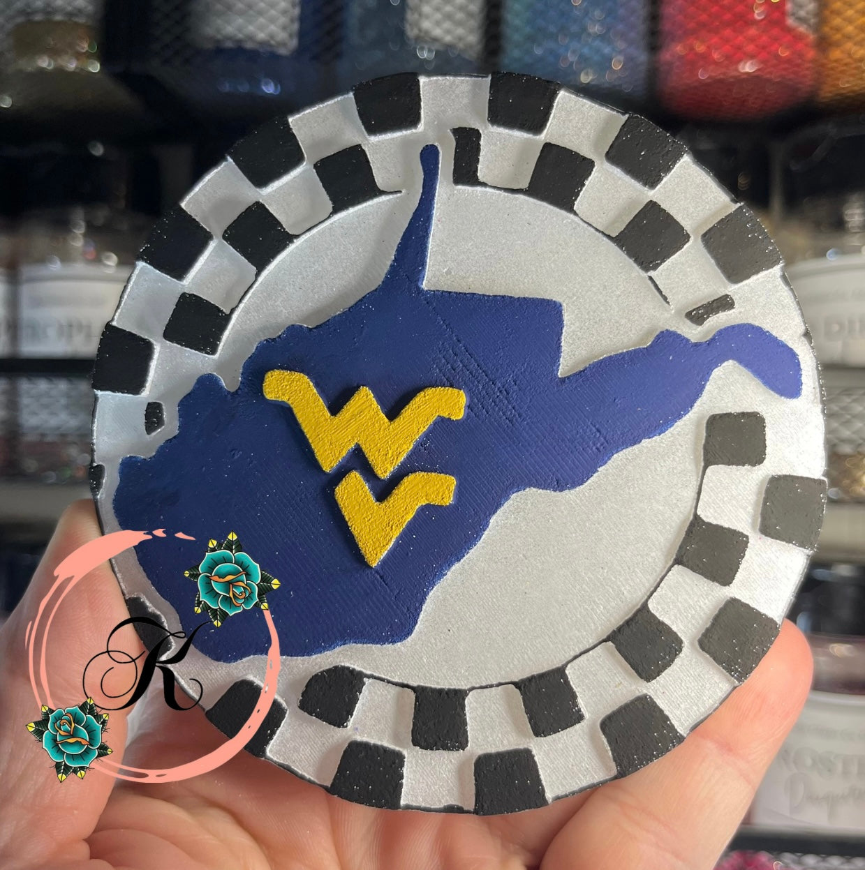 Round Checkered Print WV Mold