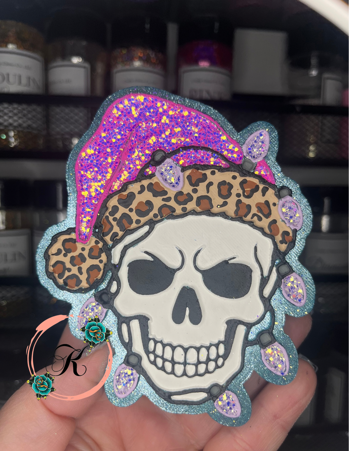 Santa Hat Skull Freshie