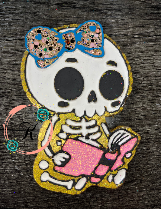 Skelly Book Girl Freshie