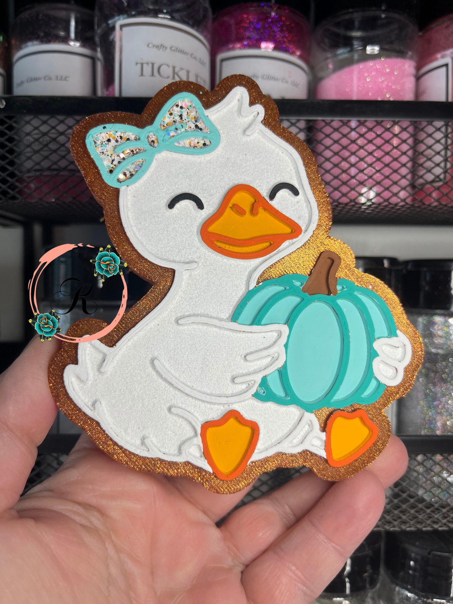 Goose Holding Pumpkin Freshie