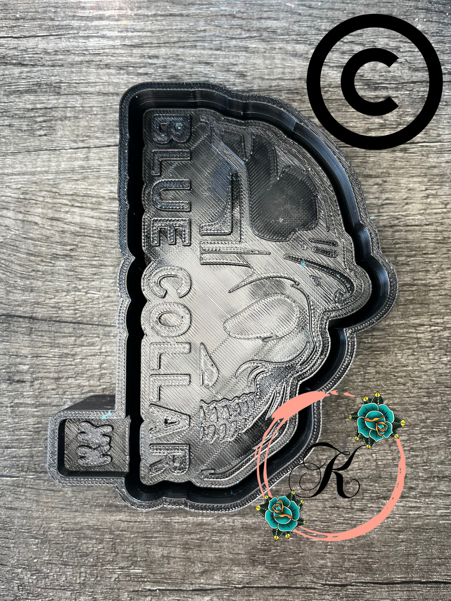 Blue Collar Skull Mold