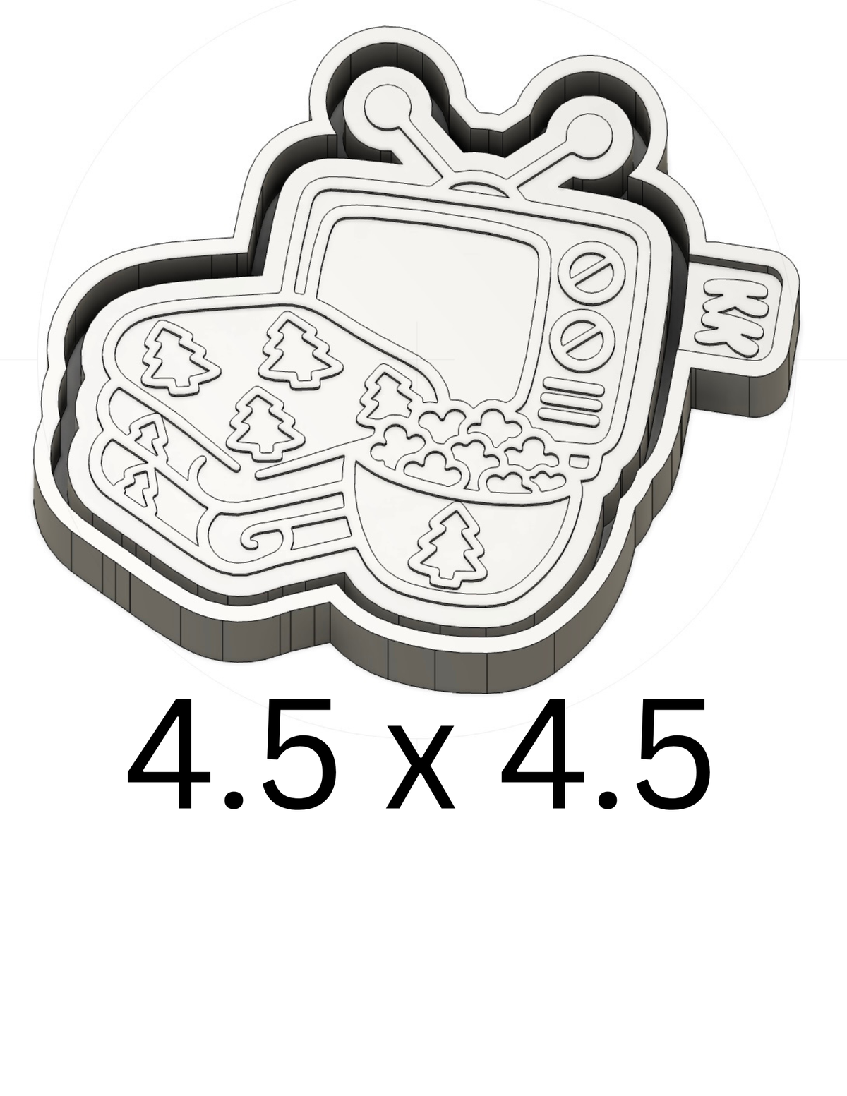TV, Christmas Blanket & Popcorn Mold