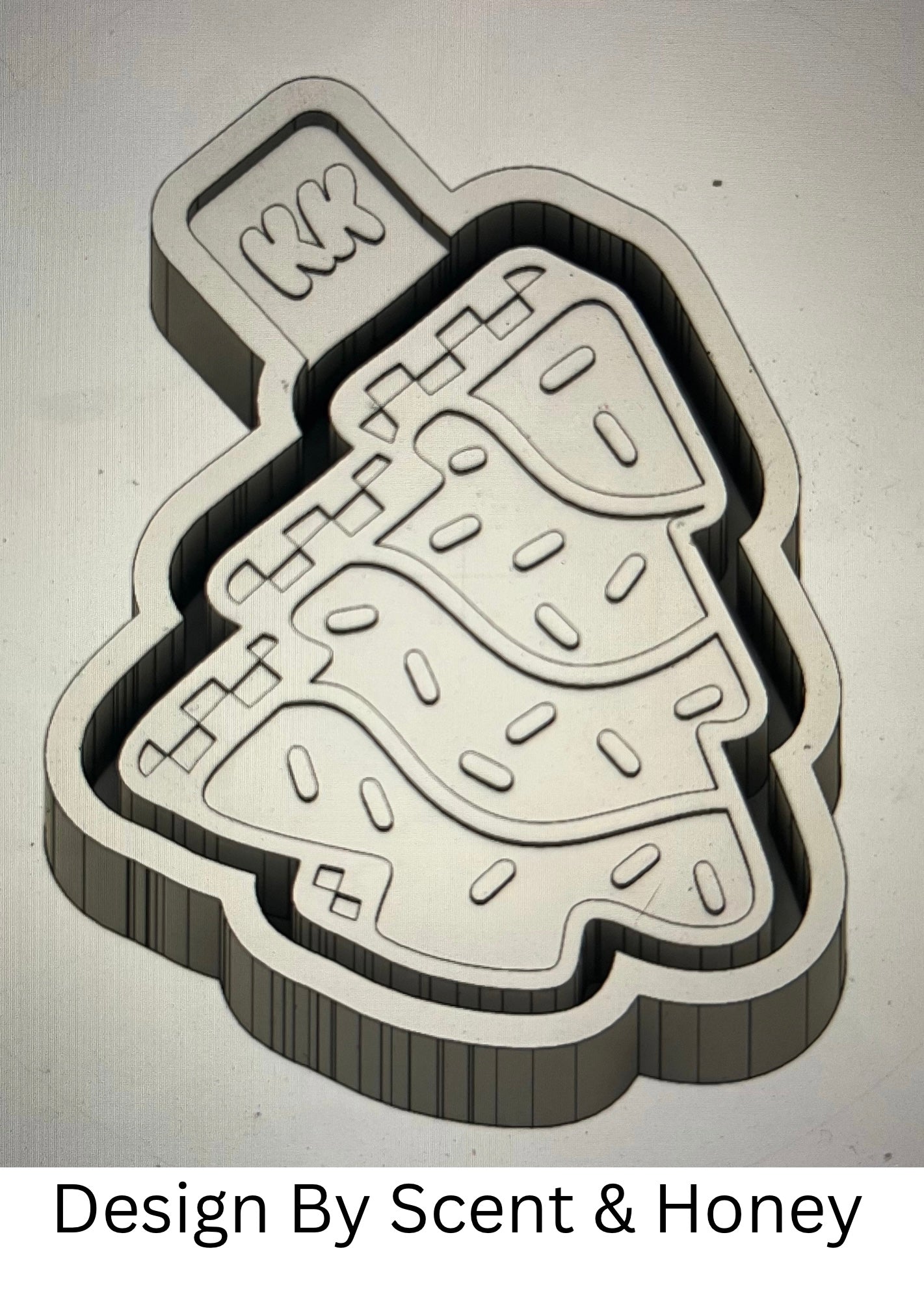 Checkered Print Christmas Cake Mold