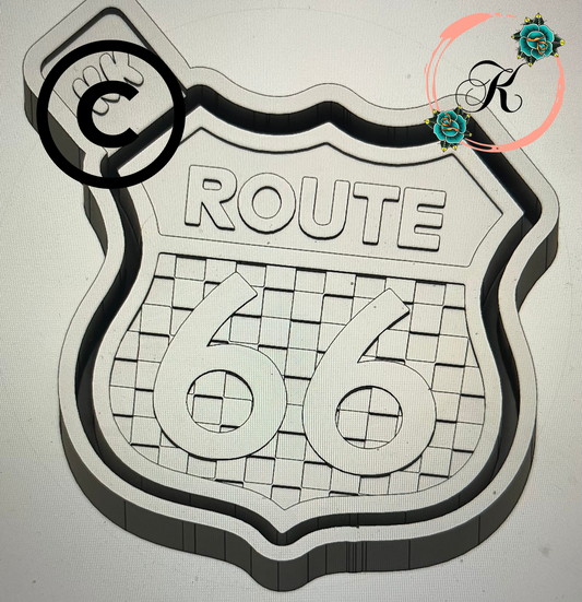 Checkered Print Route 66 Mold