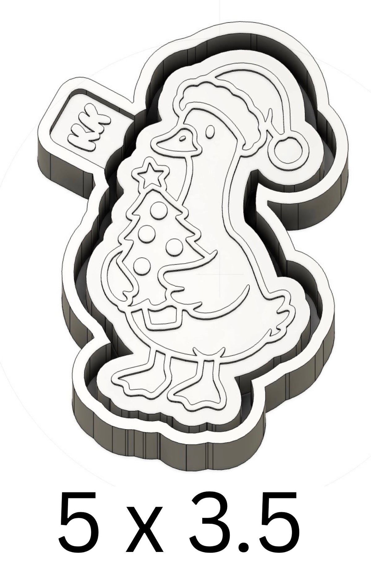 Goose Holding Christmas Tree Mold