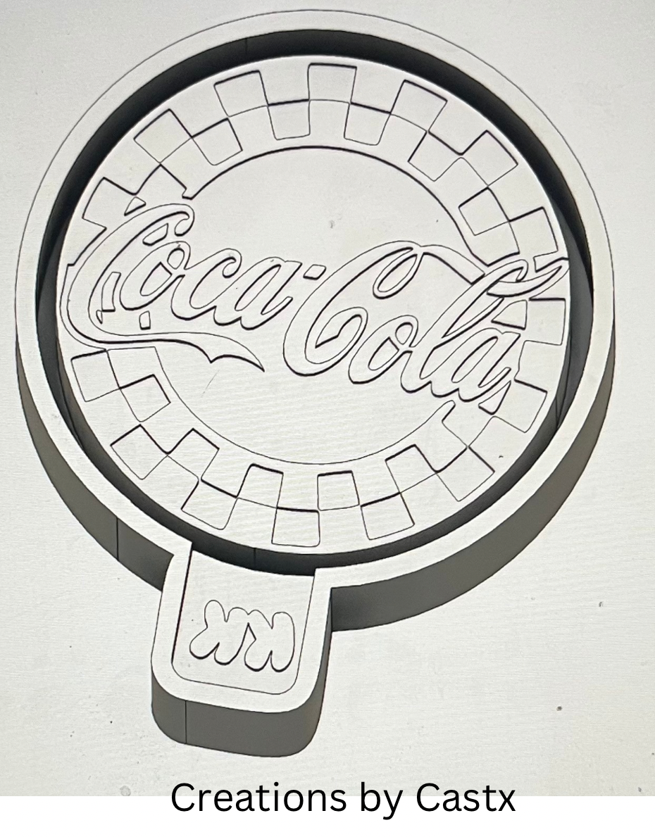 Round Checkered Print Coke Mold
