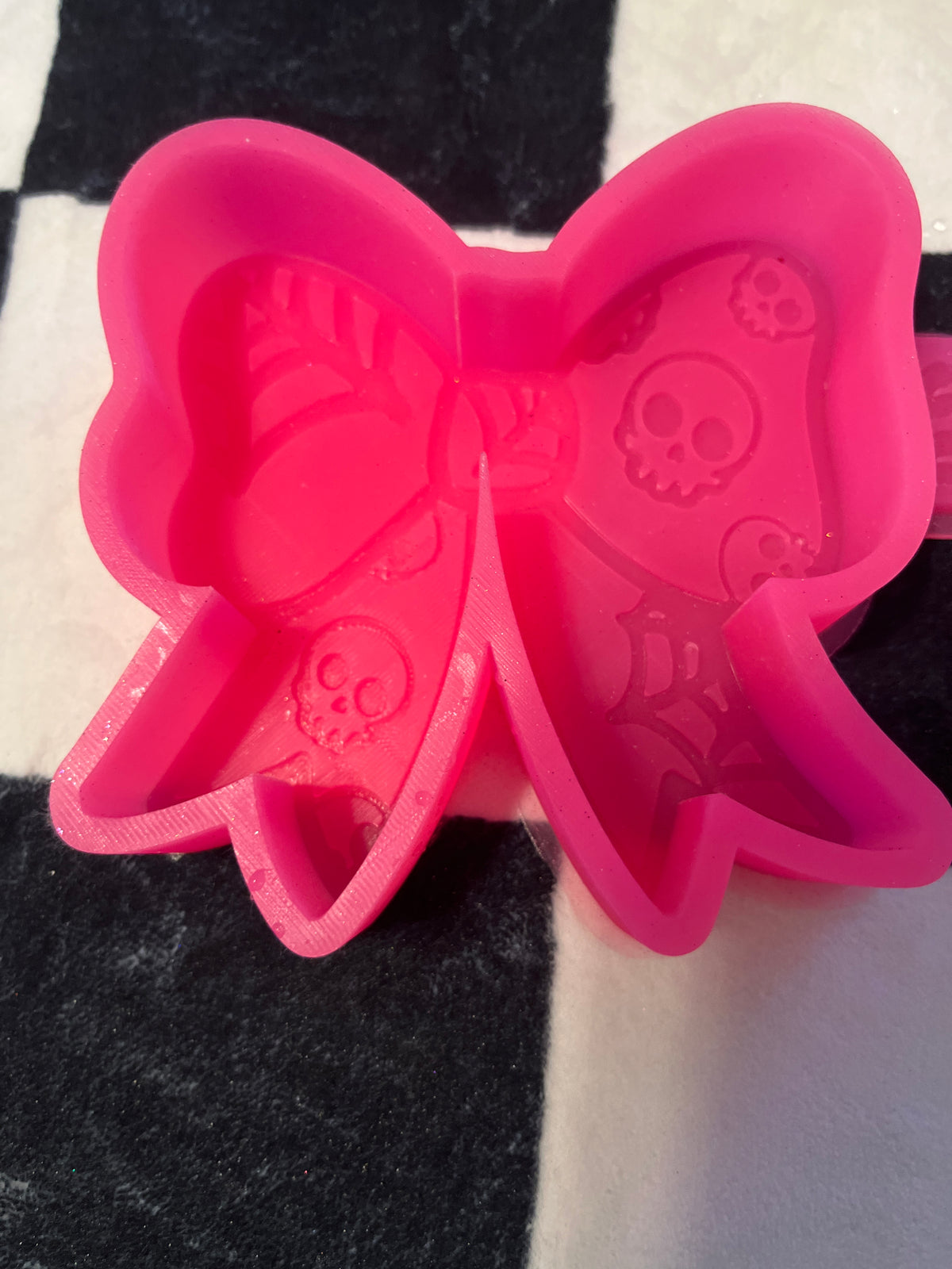 Skull and Web Bow Destash