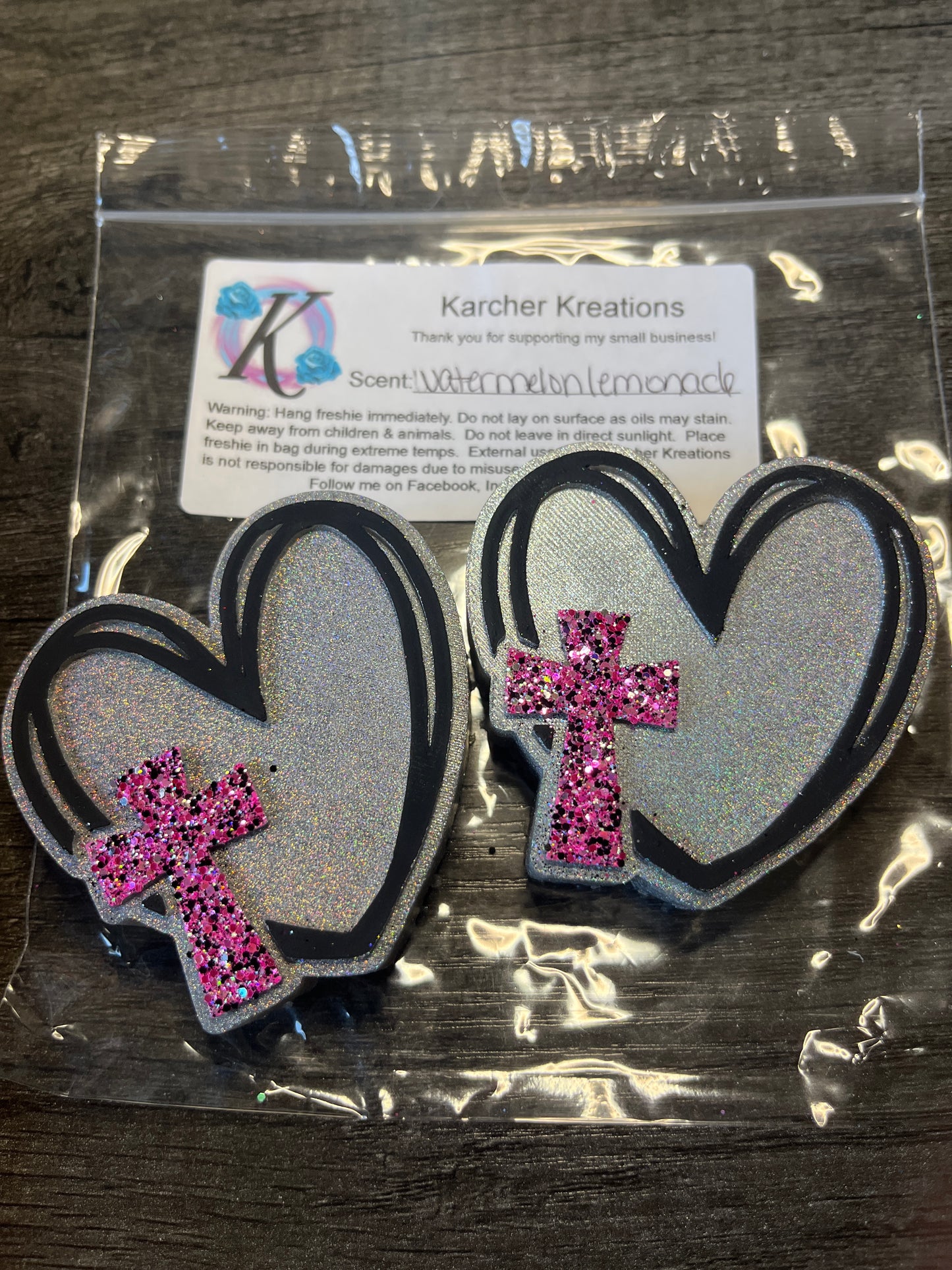 Heart Cross Vents— Watermelon Lemonade