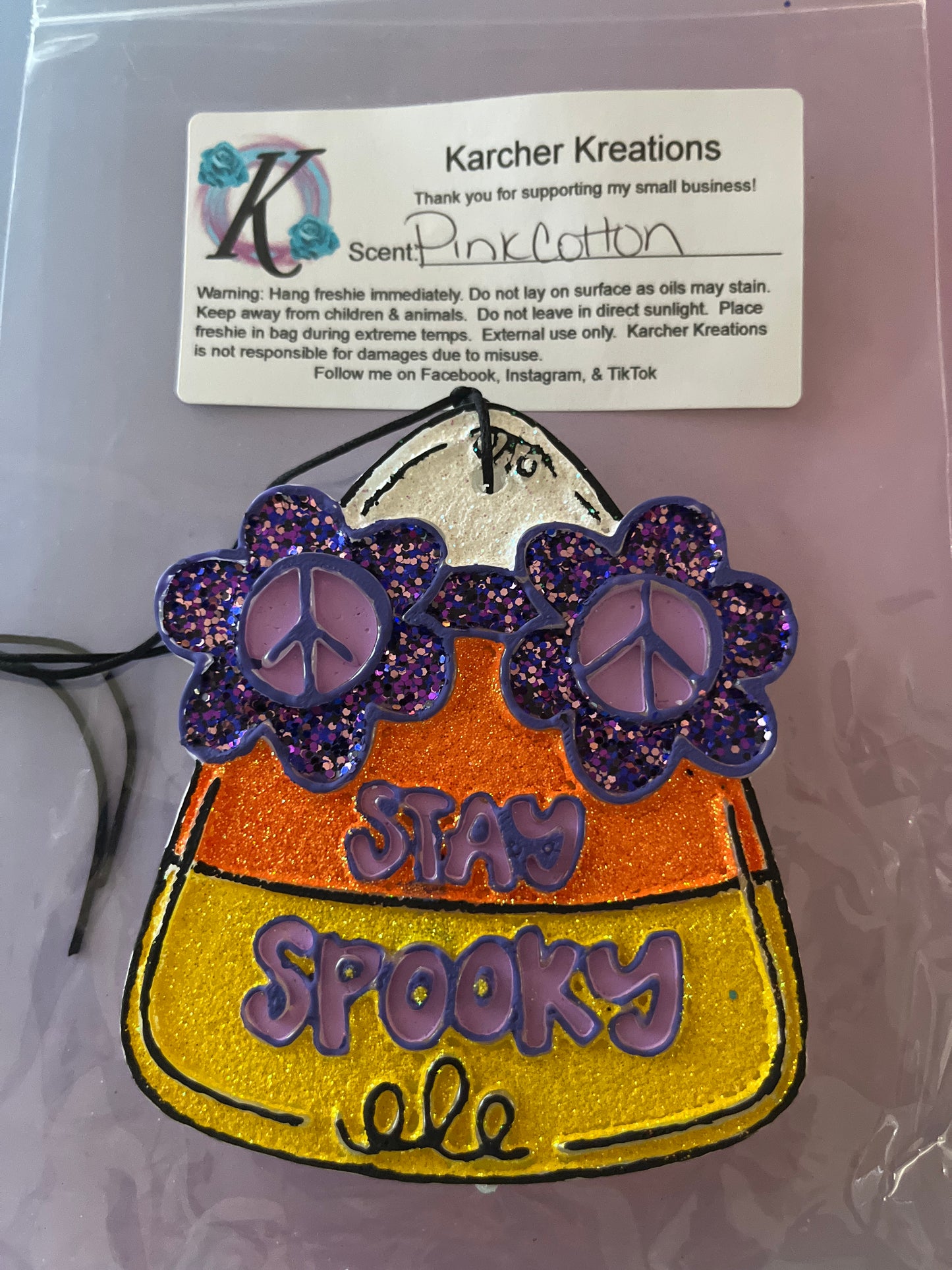 Stay Groovy Candy Corn- Pink Cotton