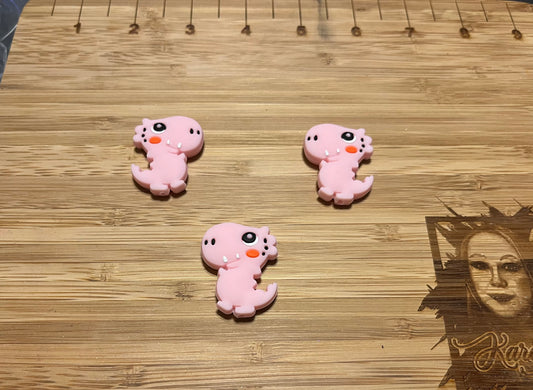 Pink Dinosaur Silicone Focal