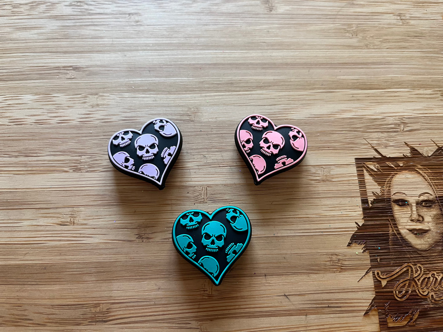 Skull Heart Focal Bead