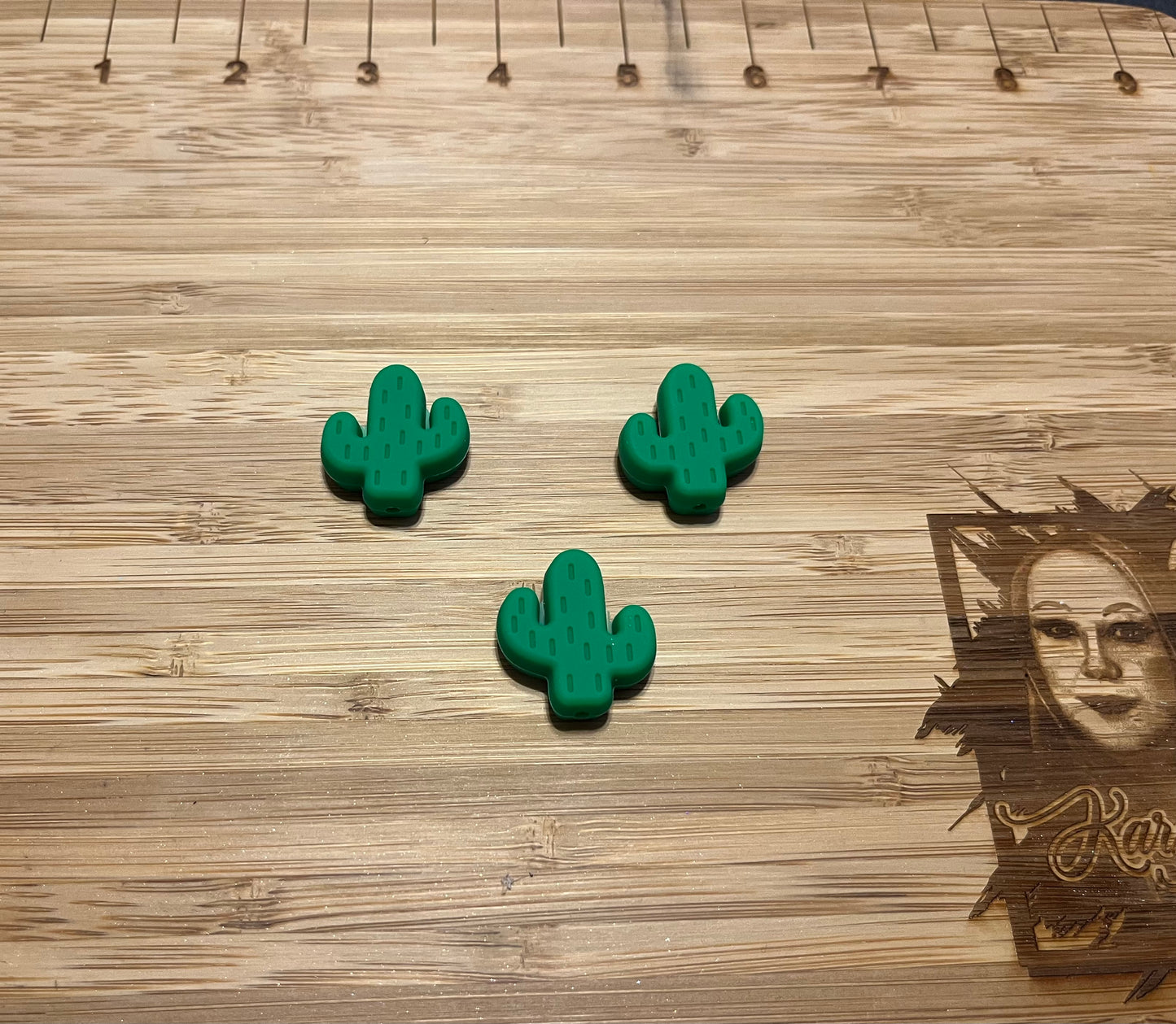 Green Cactus Silicone Focal