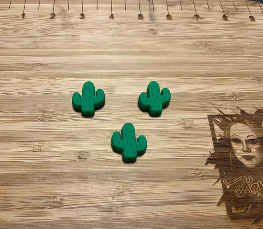 Green Cactus Silicone Focal